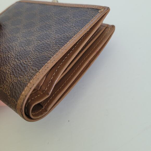 Celine Vintage Bifold Leather Brown Wallet Medium Folding Card Bill Holder - Picture 11 of 12